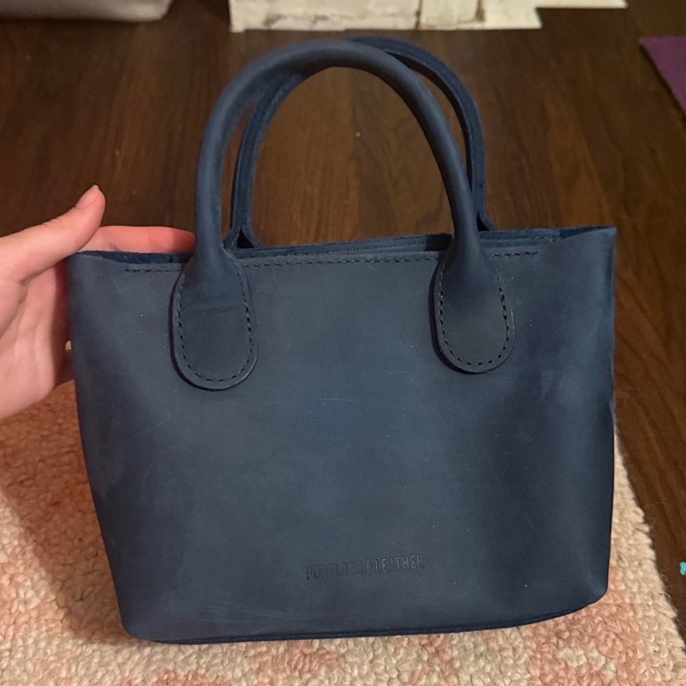 Portland Leather Midnight Blue Hand Bag or Crossbody